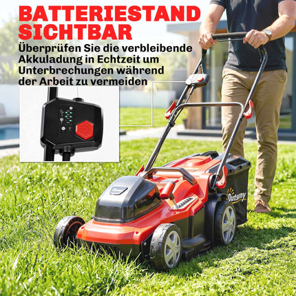 Elektrická sekačka na trávu, nůž 40cm, bezkartáčový motor 36V