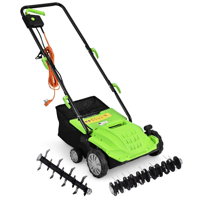 Elektrický vertikutátor a provzdušňovač trávníku, 1500W, koš 30L, záběr 32cm