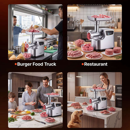 Electric Meat Grinder, 700W, 2.3 kg Min, Sausage Kit