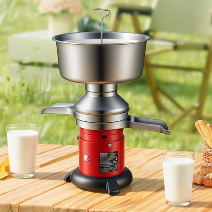 Electric Milk Cream Separator, 60L/H, 4.5L Bowl, 304 Steel