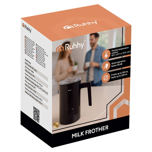 Elektrický napěňovač mléka, černá, 400W, objem 160ml/350ml