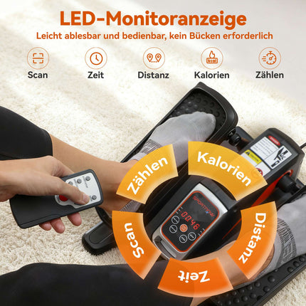 Electric Mini Elliptical Trainer, 12 Speeds, Remote, LED Display