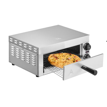 Electric Pizza Oven, 12 Inch Countertop, 1500W, Temp Control, Timer