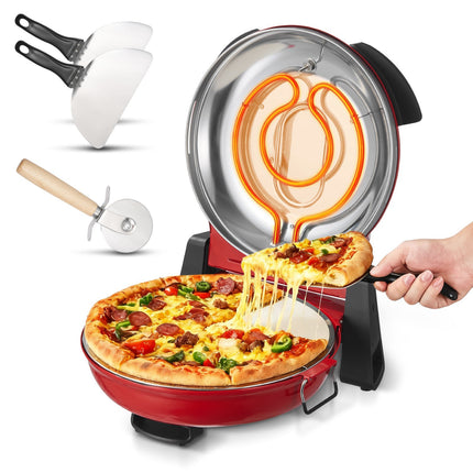 Electric Pizza Oven 12-Inch Stone, 1200W, 420C Window
