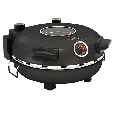 Elektrická pec na pizzu, 430℃, 1200W, kámen 30cm, časovač