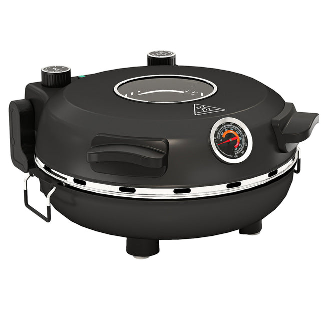 Elektrická pec na pizzu, 430℃, 1200W, kámen 30cm, časovač