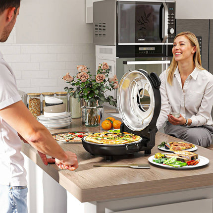 Elektrická pec na pizzu, 430℃, 1200W, kámen 30cm, časovač