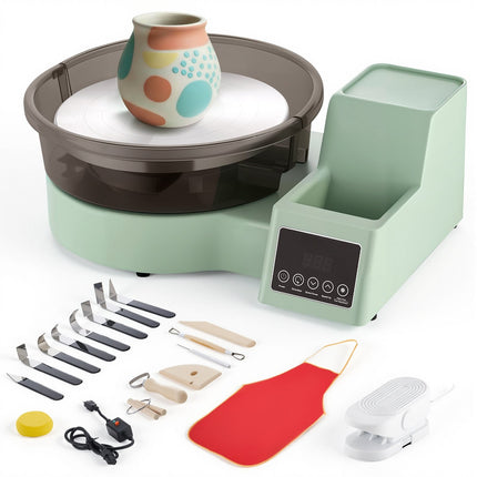 Electric Pottery Wheel, 450W, 11 in Aluminum, Foot Pedal