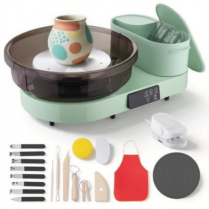 Electric Pottery Wheel, 450W, Foot Pedal, 11 and 14 in