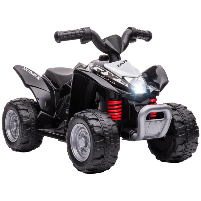 Elektrická dětská čtyřkolka ATV s LED světly a klaksonem, černá