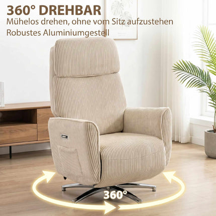Electric Recliner Chair with Dual Motors and USB Port