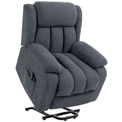 Electric Recliner Chair with Lift, Massage, Dark Grey
