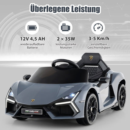 Electric Ride-On Car for Kids – 12V Lamborghini with LED Lights