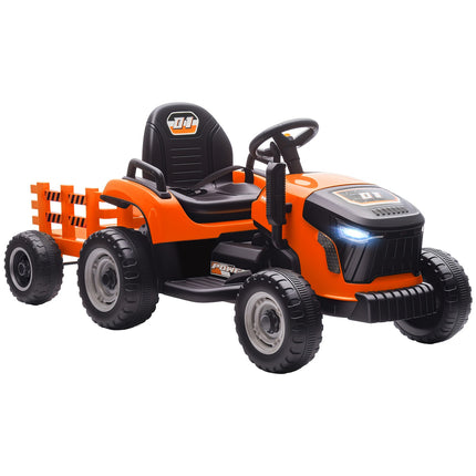 Elektrický traktor k svezení pro děti, dálkové ovládání, 3-8 let, oranžová