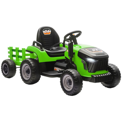 Elektrický traktor k svezení s ovladačem, 3-8 let, zelená
