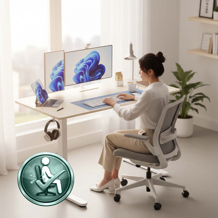 Electric Sit-Stand Desk – Wood-Effect Top, Memory Presets