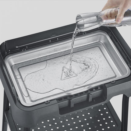 Elektrický stolní gril se stojanem a grilovací deskou, 2000W