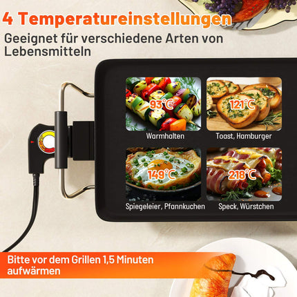 Elektrická grilovací deska teppanyaki, nepřilnavý povrch 70cm