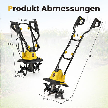 Elektrický kultivátor 750W – záběr 32cm, hloubka 22cm