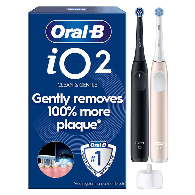 Electric Toothbrush Duo, Black/Pink, Travel Case Included