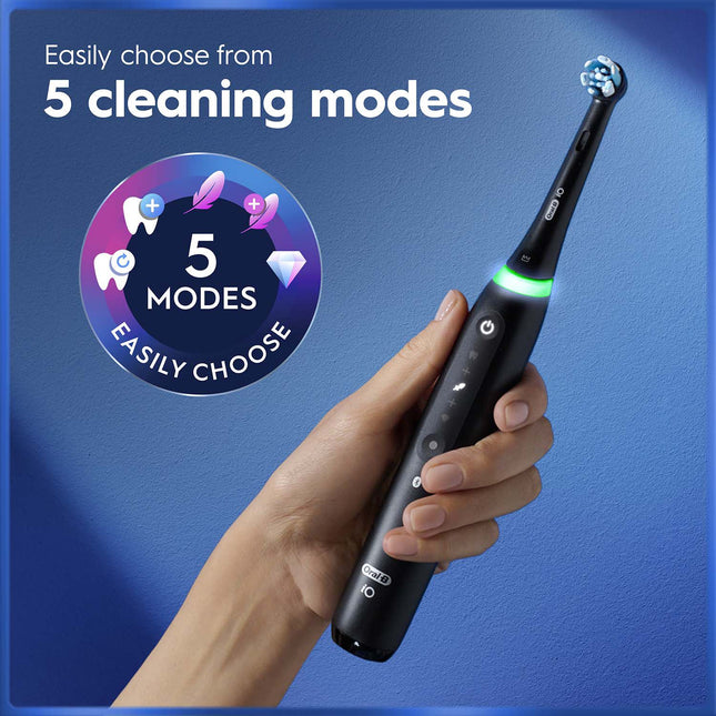 Elektrický zubní kartáček s cestovním pouzdrem, 5 režimů, černá