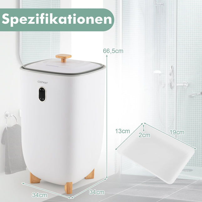 Elektrischer Handtuchwärmer, 35 l Fassungsvermögen, Zeitschaltuhr, Weiß