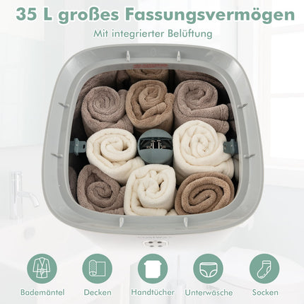 Elektrický ohřívač ručníků, objem 35L, časovač, bílá