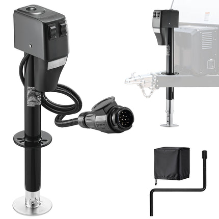 Electric Trailer Jack, 5000 lb, 12V, LED Light