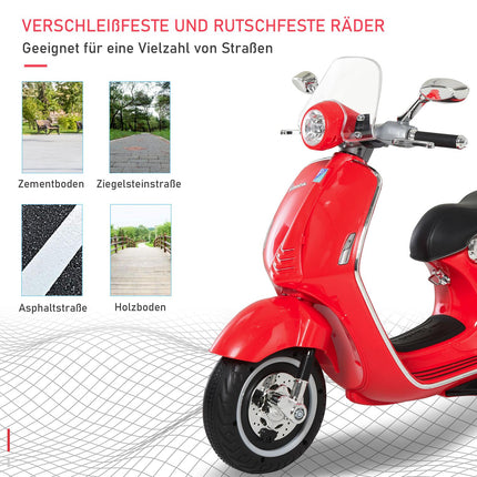 Electric motorcycle for children with MP3 & lights, red