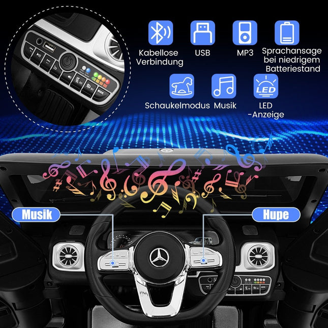 Elektrické autíčko pro děti Mercedes Benz G500 s dálkovým ovládáním, černá