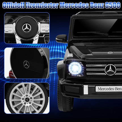 Elektrické autíčko pro děti Mercedes Benz G500 s dálkovým ovládáním, černá