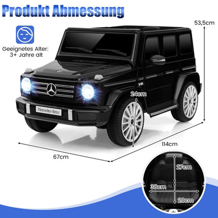 Elektrické autíčko pro děti Mercedes Benz G500 s dálkovým ovládáním, černá