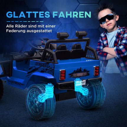 Elektrické auto pro děti, terénní 12V s hudbou, modrá