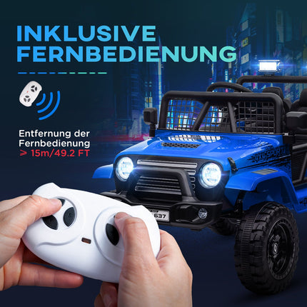 Elektrické auto pro děti, terénní 12V s hudbou, modrá