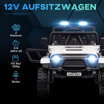 Dětské elektrické auto 12V - terénní, hudba, dálkové ovládání