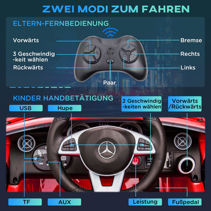 Electric car for children, Remote control, USB music, Red