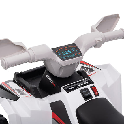 Elektrická dětská čtyřkolka - 6V, 2.5 km/h, 1.5-3 roky, bílá