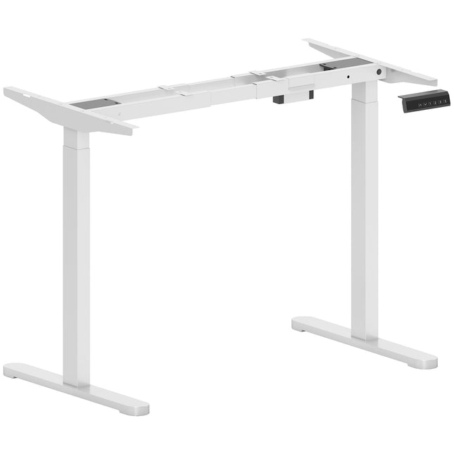 Elektrisch bureauframe, in hoogte verstelbaar, met geheugenfunctie, staal, wit