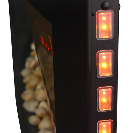Moderní nástěnný elektrický krb – 89.2 x 13.5 x 48 cm