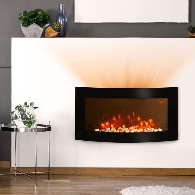 Moderner elektrischer Wandkamin – 89,2 x 13,5 x 48 cm