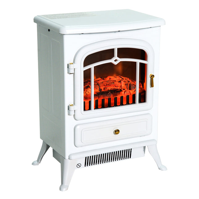 Elektrická kamna, 950/1850W, efekt plamene, bílá