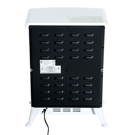 Electric stove, 950/1850W, Flame effect, White