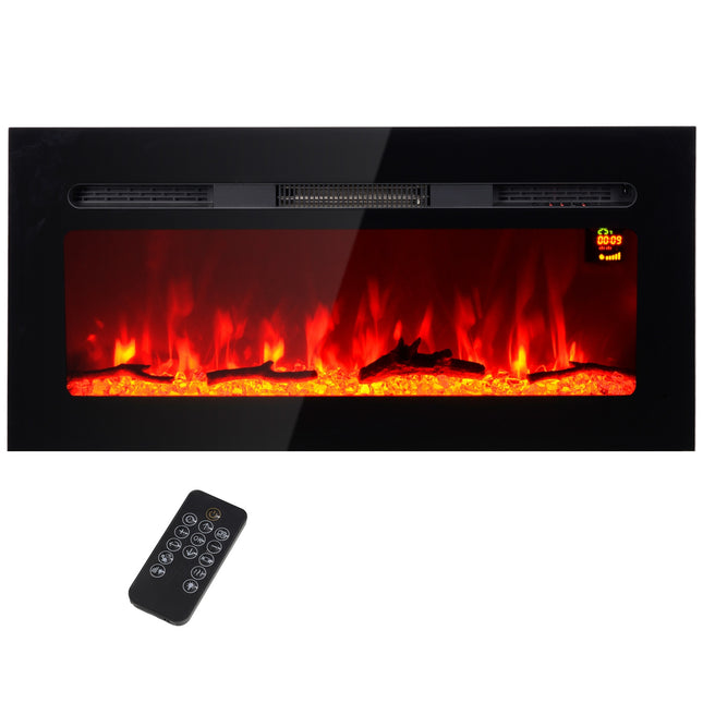 Elektrický krb, 1800W, LED plamen, dálkové ovládání
