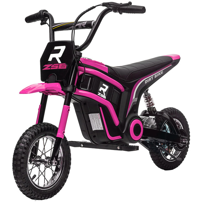 Dětská elektrická motorka 24V, pro věk 8-12 let, růžová