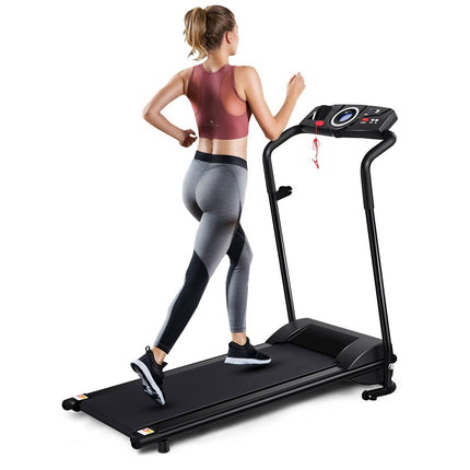 Elektrický běžecký pás, skládací, pojízdné fitness zařízení, LCD displej