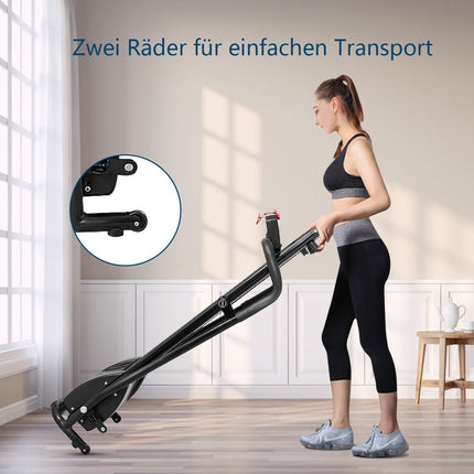 Elektrický běžecký pás, skládací, pojízdné fitness zařízení, LCD displej