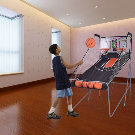 Elektronická basketbalová arkádová hra, dvojitý koš, LED ukazatel skóre