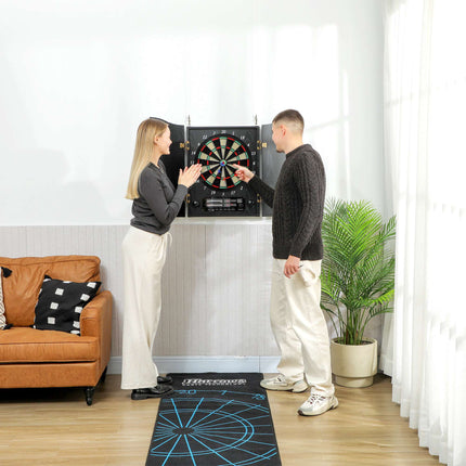 Elektronický terč na šipky se skříňkou, 25 her, LED displej