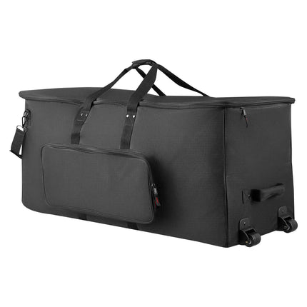 Electronic Drum Kit Bag, Padded 600D Rolling Case, Black