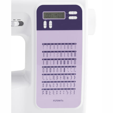 Elektronický šicí stroj, 70 stehů, LCD displej